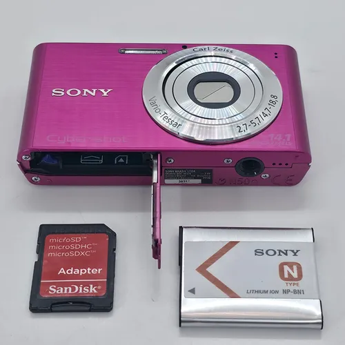 Câmera Digital Sony Cyber Shot 14.1 Mega Pixels Cybershot Rosa