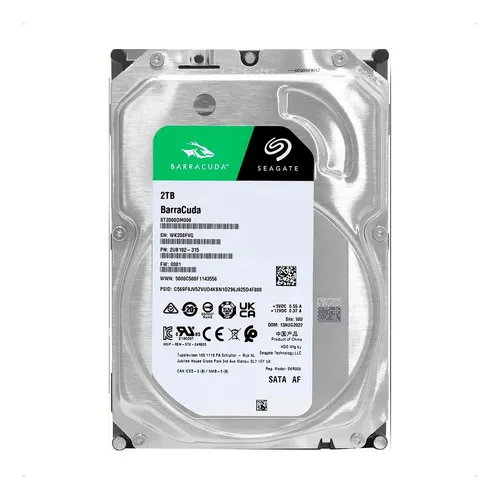 Disco rígido Seagate Barracuda 2tb Teras 7200 Rpm Pc Gaming cinza
