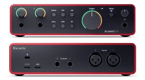 Interface Focusrite Scarlett 2i2 4th Gen Vermelho | Parcelamento