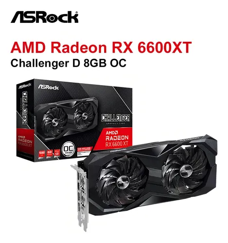 Placa de vídeo ASRock Challenger RX 6600 XT 8GB GDDR6 OC Edition