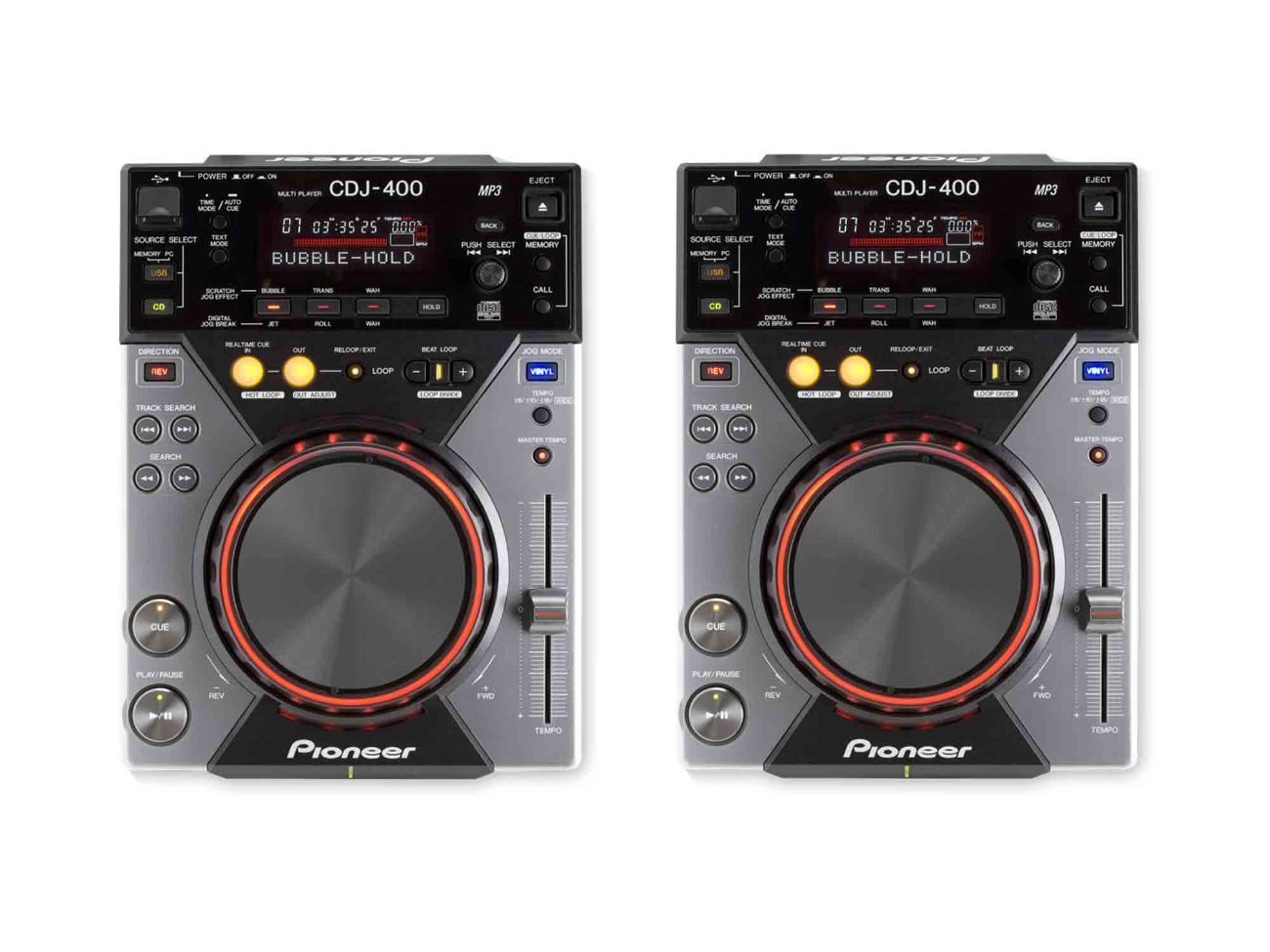 PioneerCDJ-400 (2台)& BehringerDJX700 セット PioneerCDJ-400 (2台