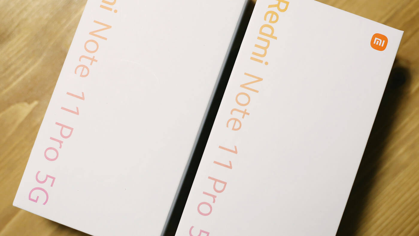 Xiaomi Redmi Note 11 Pro 5Gのポーラーホワイトとアトランティック