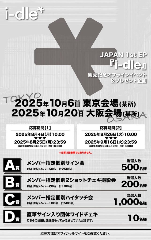 i-dle JAPAN 1st EP『i-dle』ビジュアル&トラックリスト公開