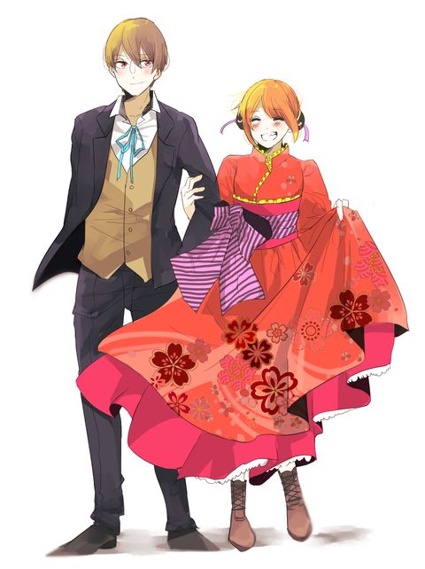 銀魂 掛け軸沖神 - nowriのイラスト - pixiv