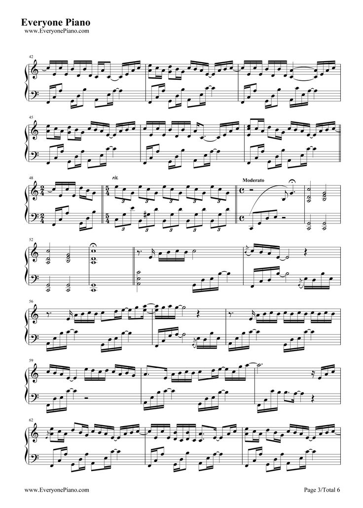 Longing & Love（あこがれ/愛）五線譜プレビュー