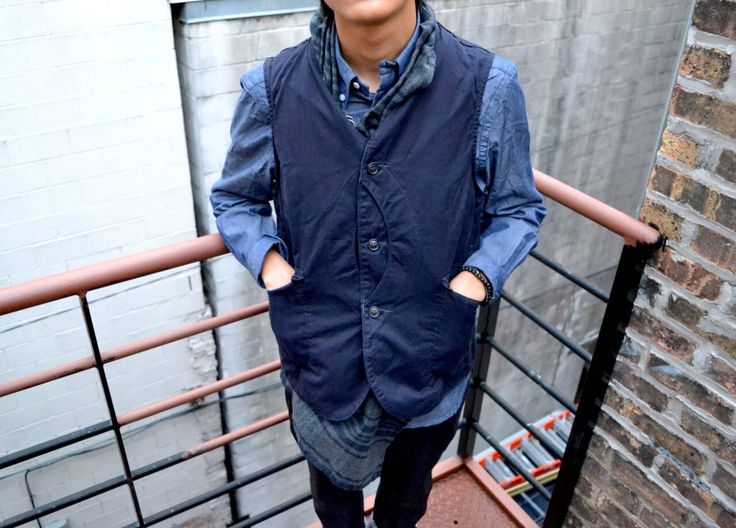 POST OVERALLS ROYAL TRAVELER VEST - INDIGO | Menswear inspired