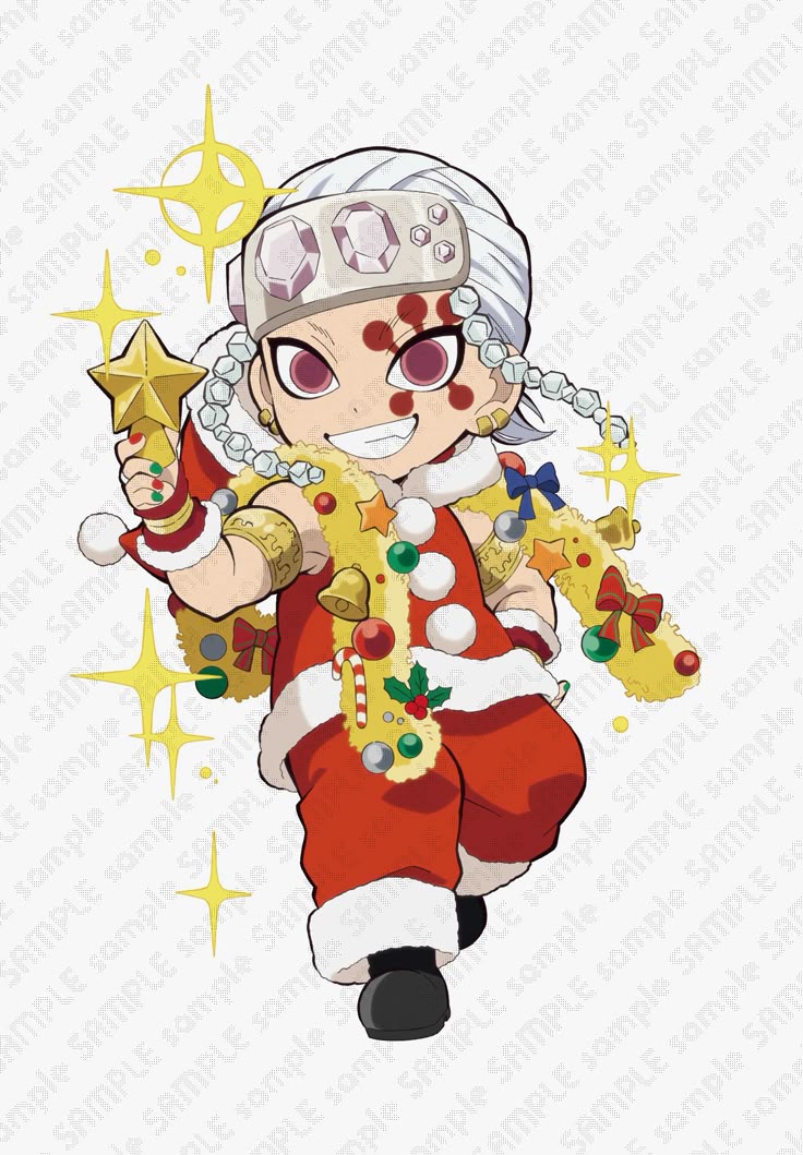 アニメ「鬼滅の刃」宇髄天元 クリスマス2020 みにきゃら描き下ろしイラスト