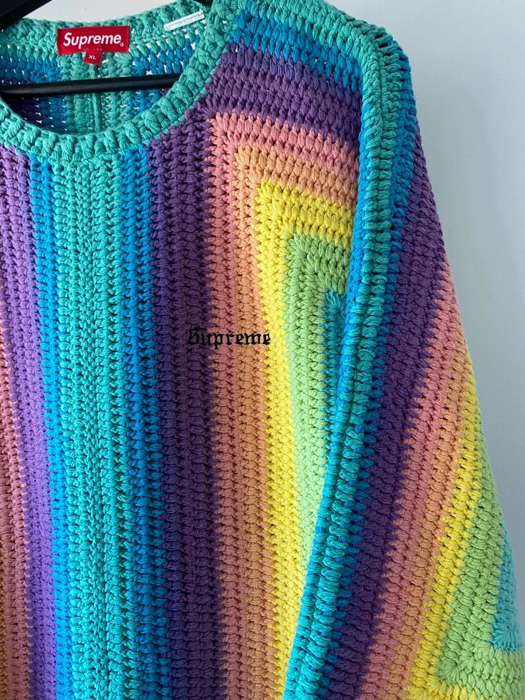 Supreme Hand Crocheted Sweater | Grailed