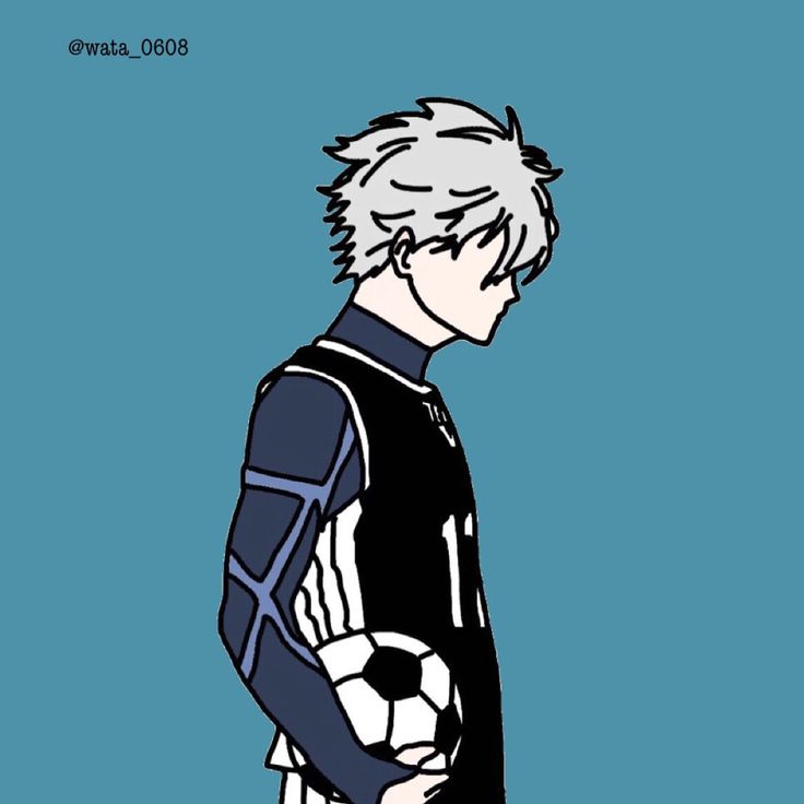 わた。 on Instagram: “凪誠志郎 #art#graphic#イラスト#絵#ブルー