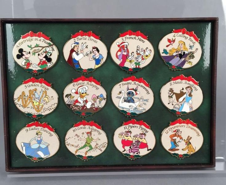 Lot - Disney 12 Days of Christmas Pin Set - Twelve