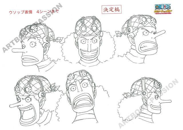 Usopp sheet, Character design, Official reference, Settei