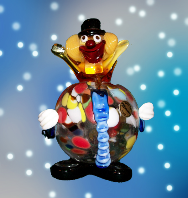 イタリア雑貨・ピエロコレクション【MURANO GLASS 赤の紳士】 イタリア