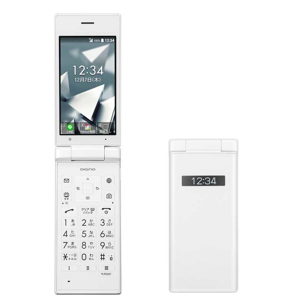 KYOCERA 701KC DIGNO KEITAI 2 ANDROID FLIP PHONE WHITE UNLOCKED