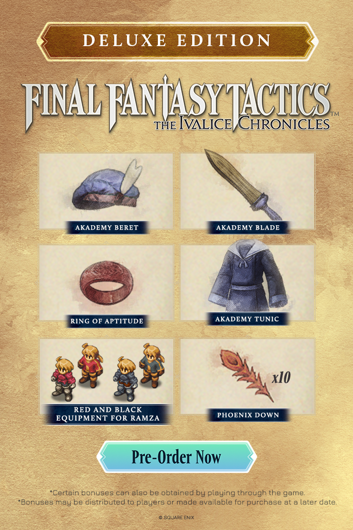 Deluxe Edition screencaps : r/finalfantasytactics