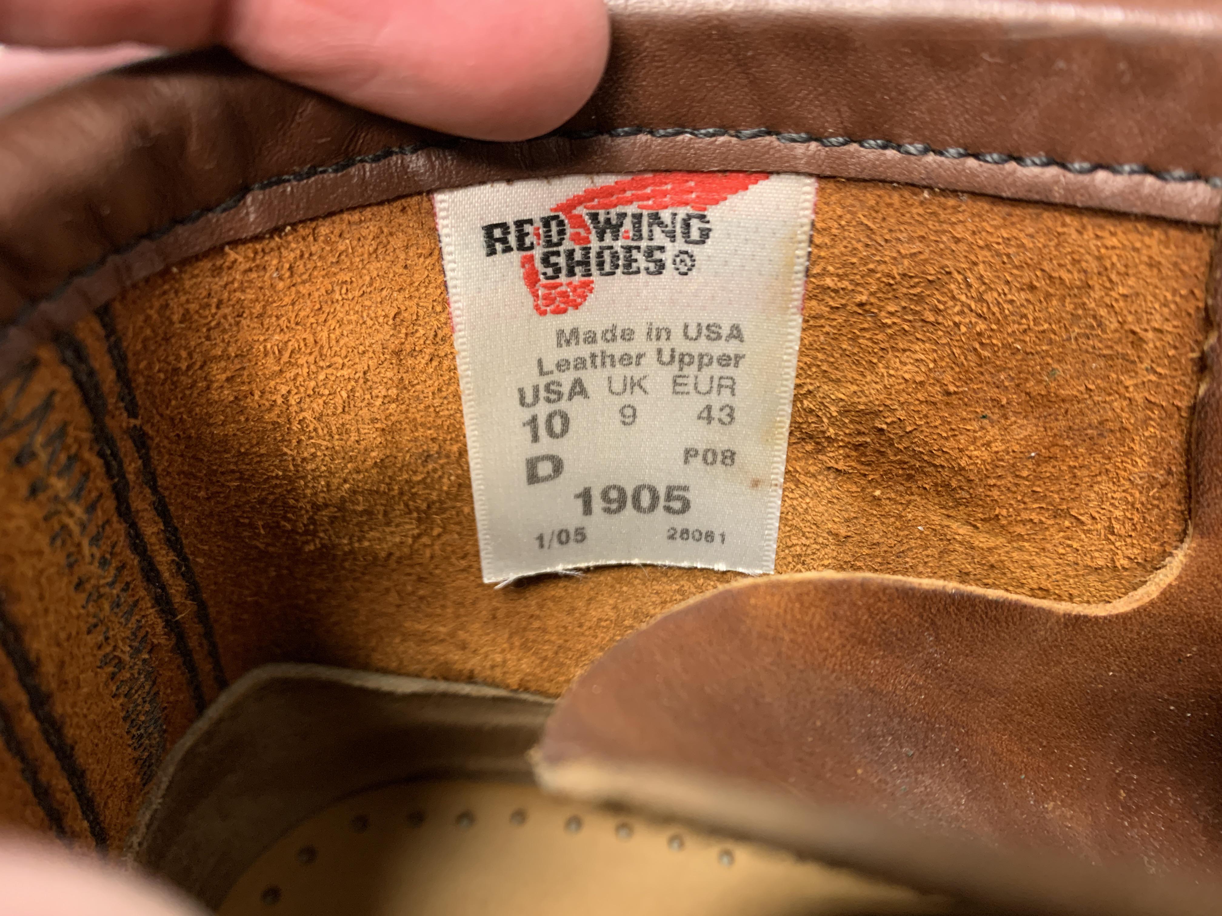 Red Wing 1905 - Information? : r/RedWingShoes