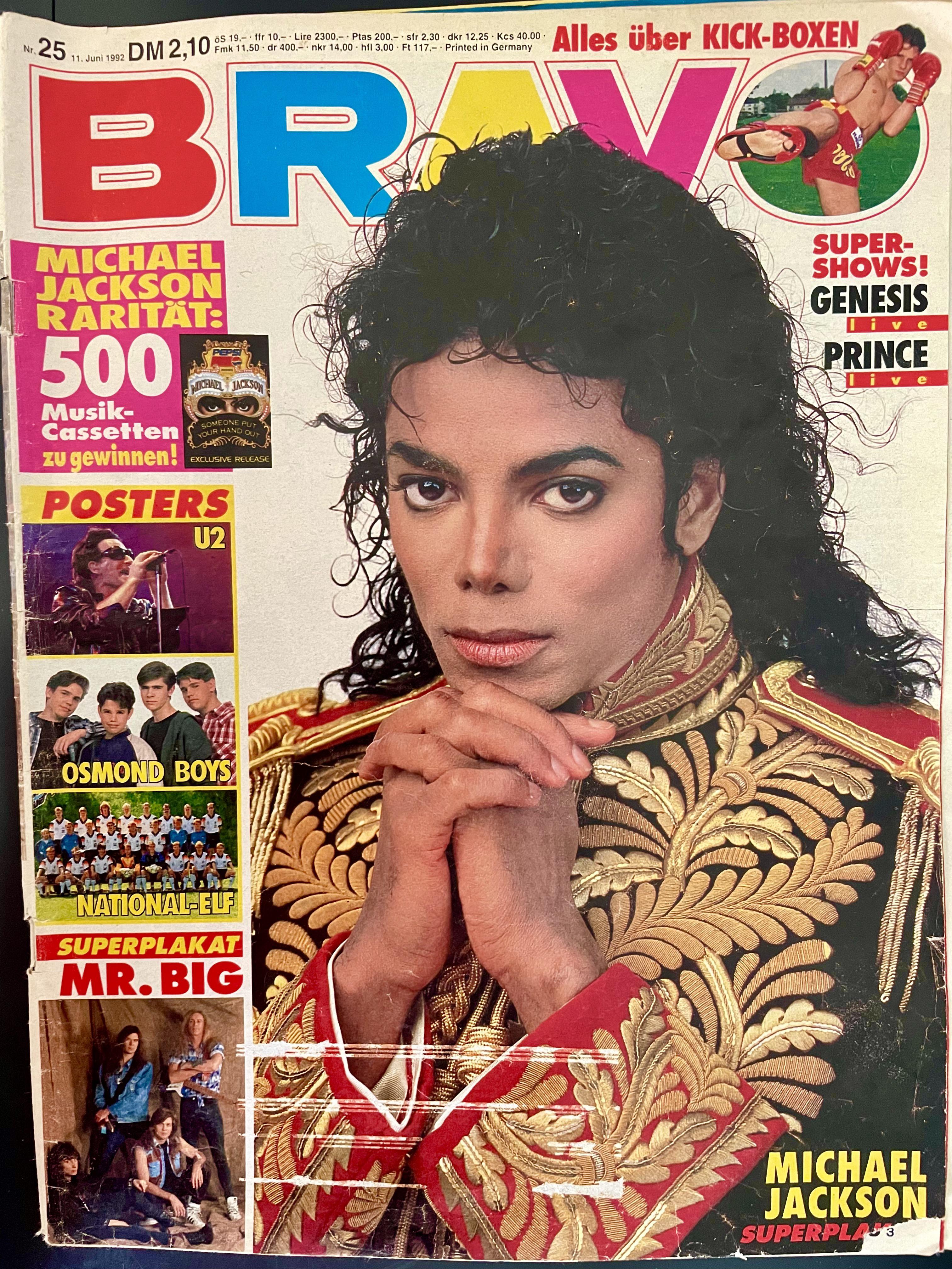 30年前（1992年6月11日）のドイツのティーン誌BRAVOの表紙を飾った