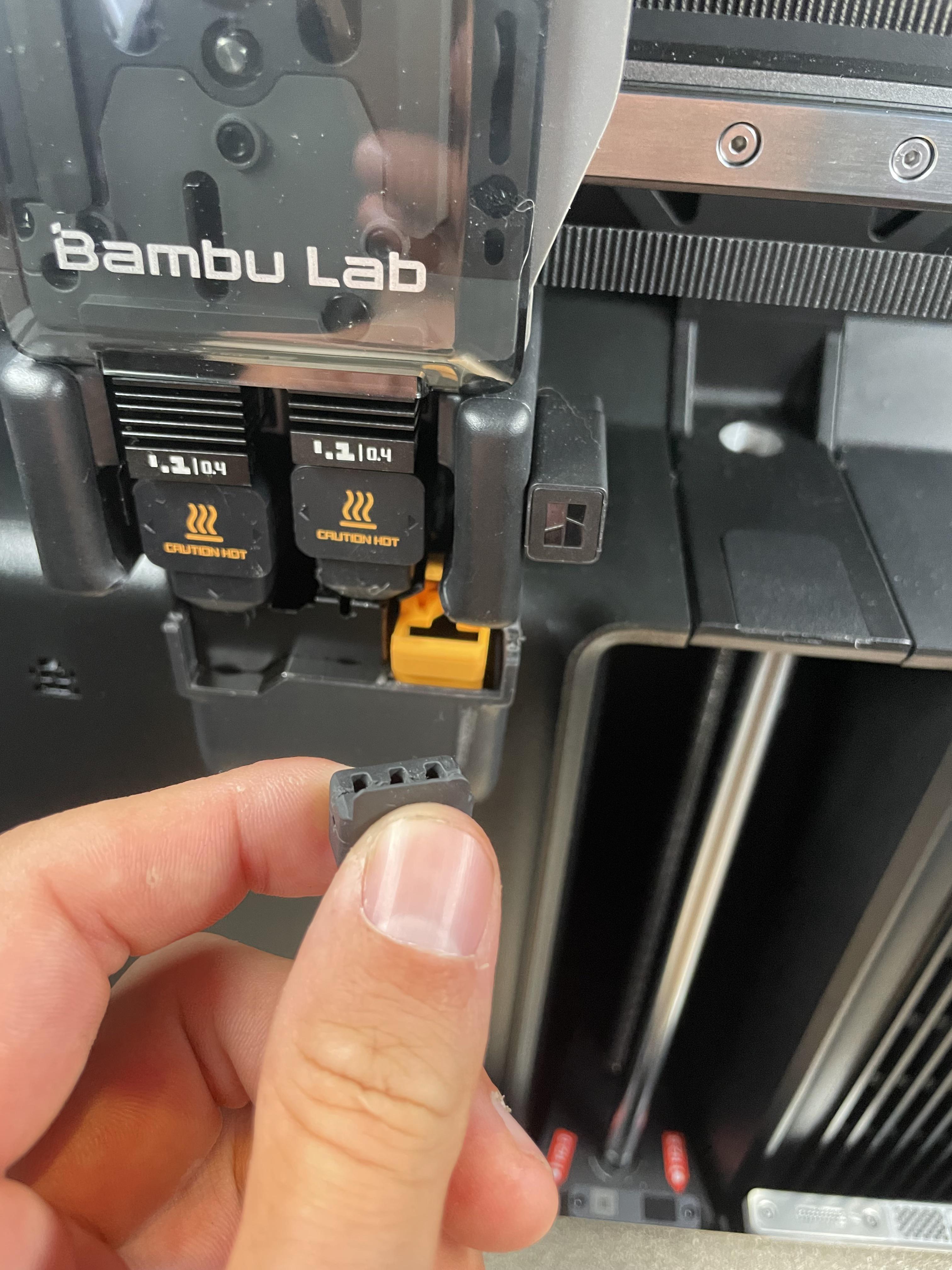 Nozzle keeps pushing rubber nozzle cleaner off (H2D) : r/BambuLab