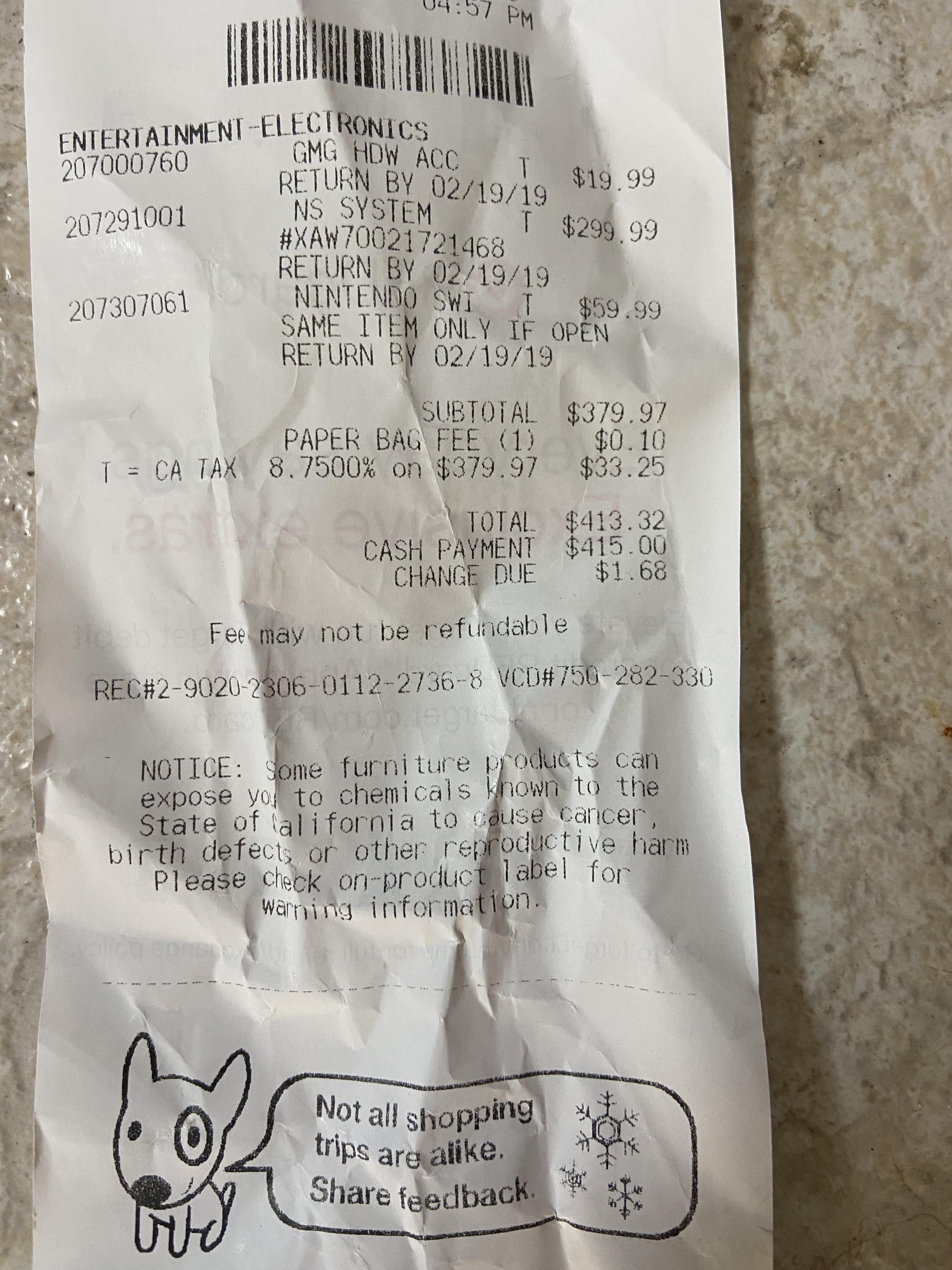 おい、2019年にSwitch買った時のレシートまだ持ってるよ : r/Switch