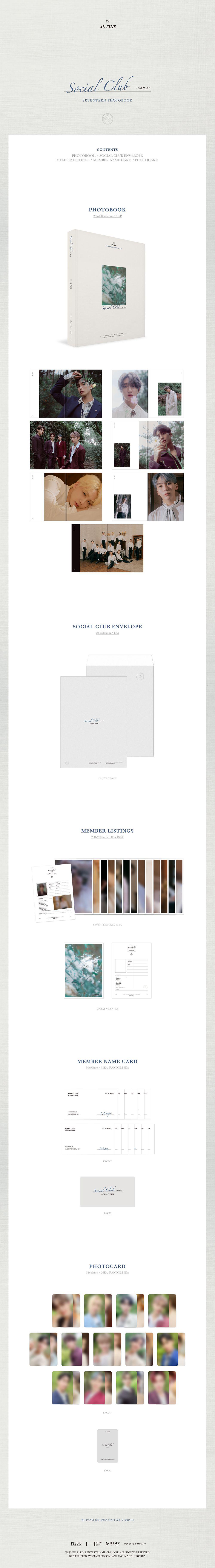 SEVENTEEN PHOTOBOOK 'SOCIAL CLUB : CARAT' Pre-sale Information : r