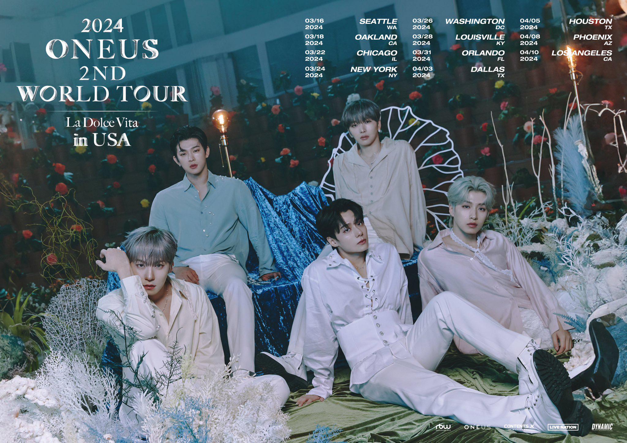 ONEUS - 2nd World Tour 'La Dolce Vita' in USA (Announcement Poster