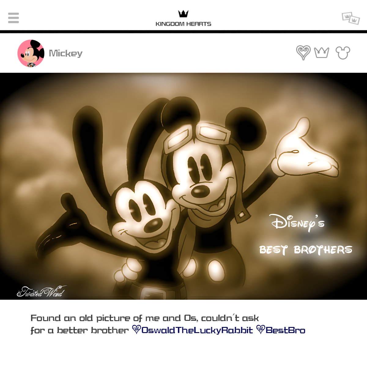 ミッキーと彼の兄弟オズワルド : r/KingdomHearts