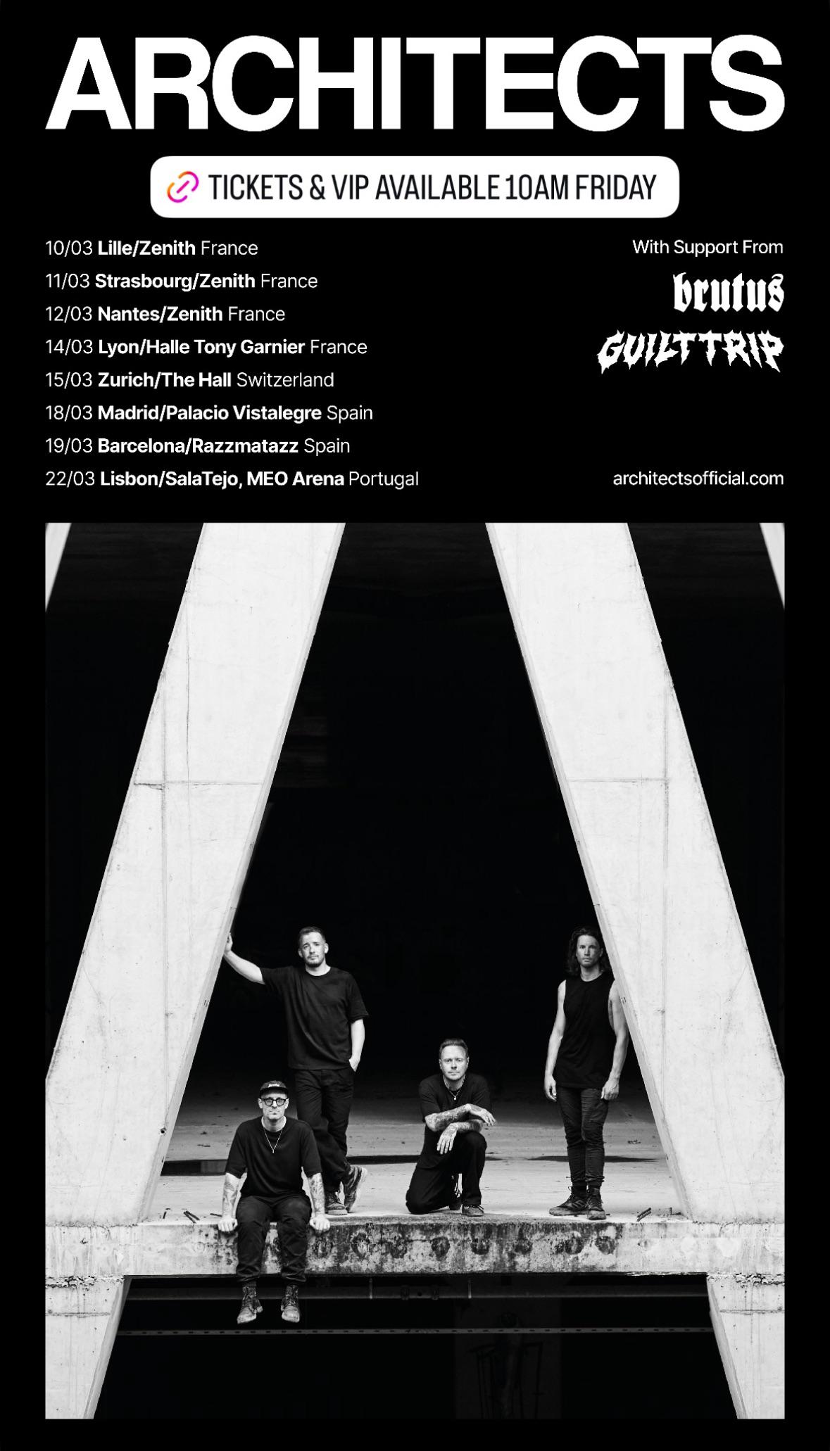 Spring EU tour dates are out! : r/ArchitectsUK