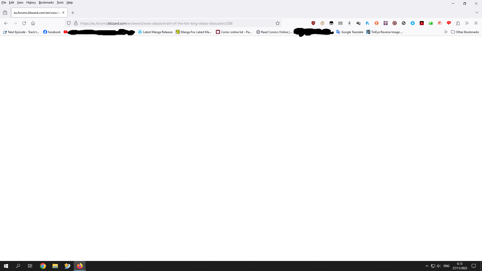 Firefox が特定のウェブサイトで白い画面しか表示されないんだよね