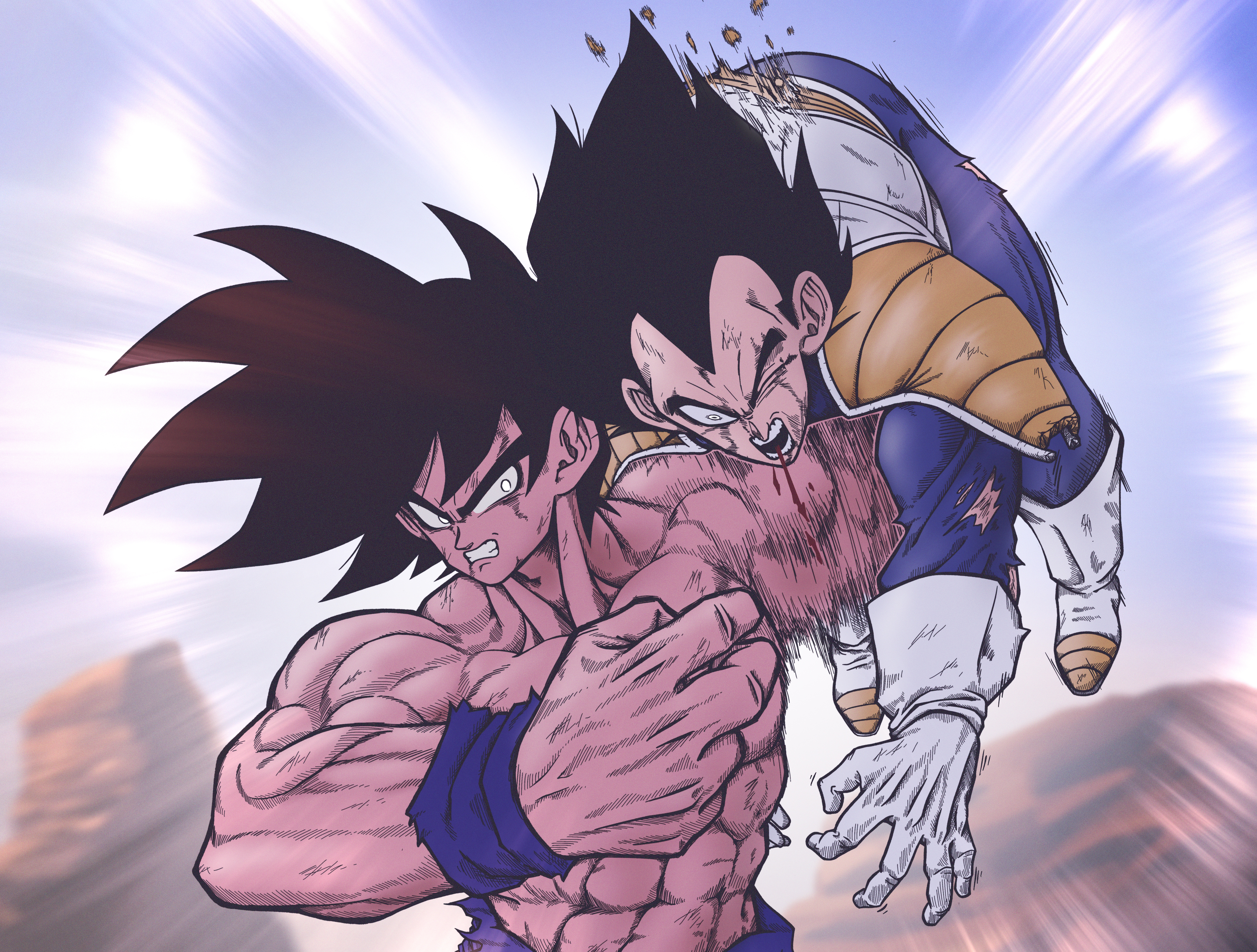 俺作、OG悟空 vs ベジータ！ : r/dbz