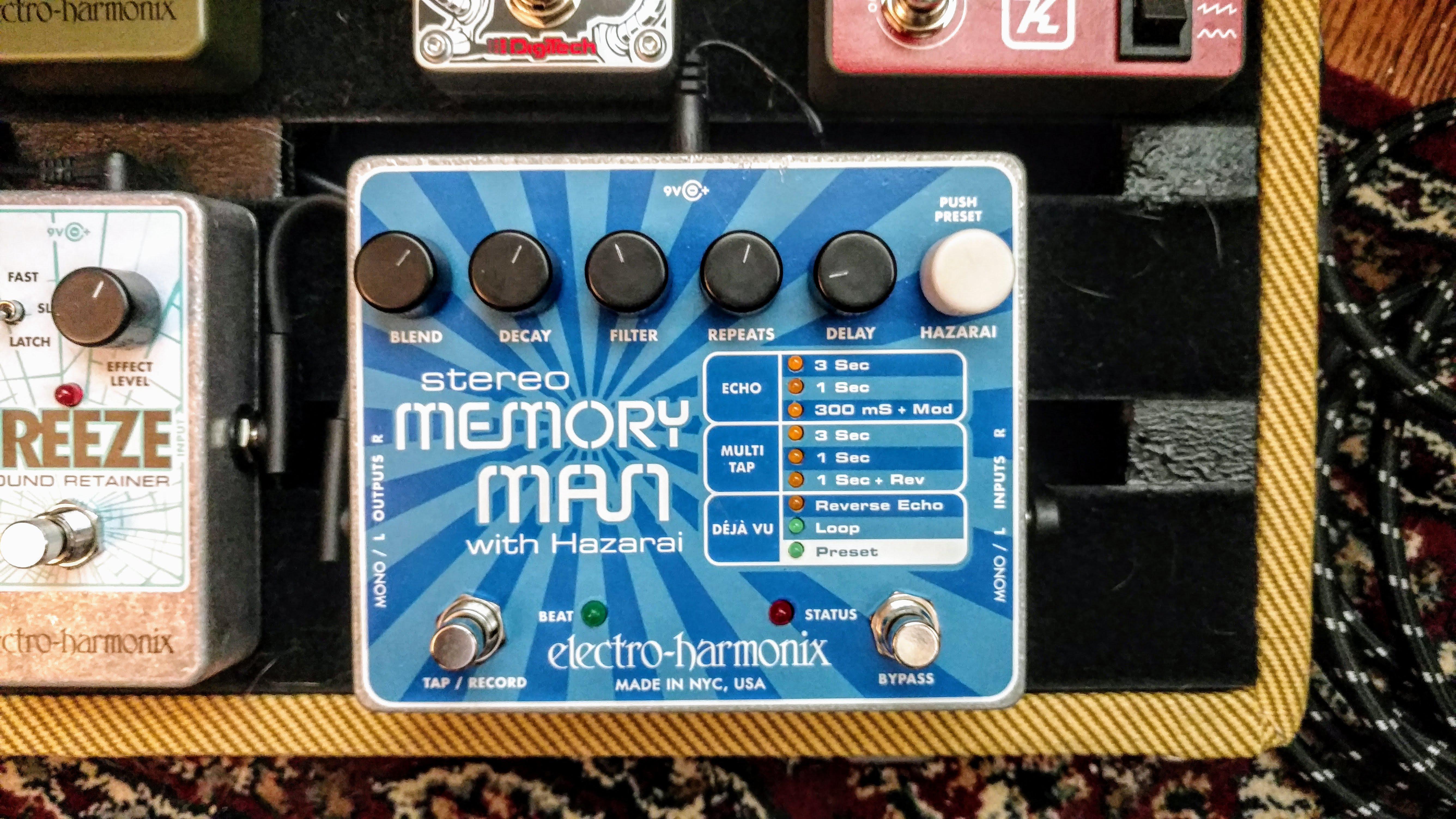 NPD: EHX Stereo Memory Man with Hazarai : r/guitarpedals