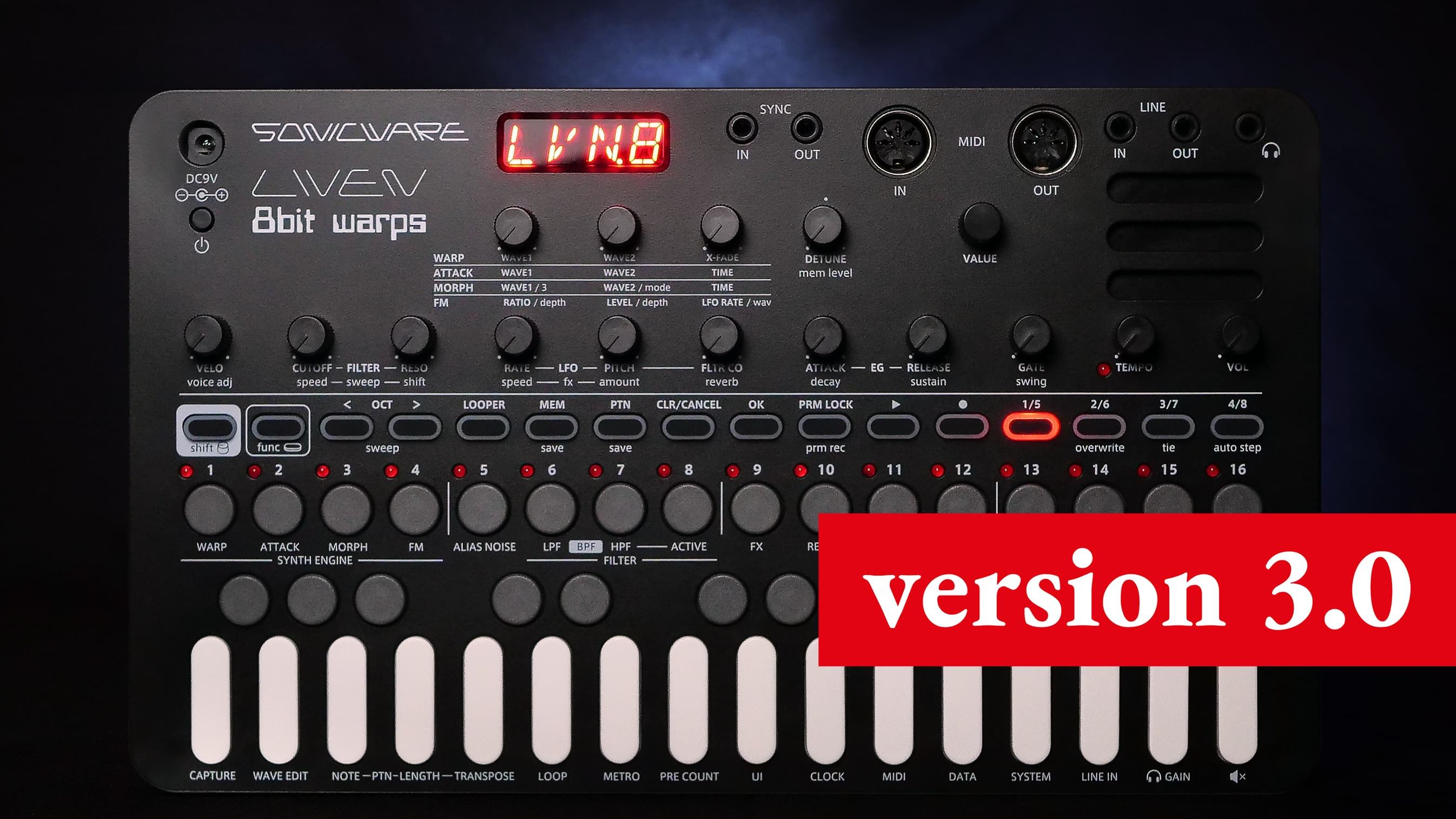 warps 8bit Sonicware 本体 シンセサイザー