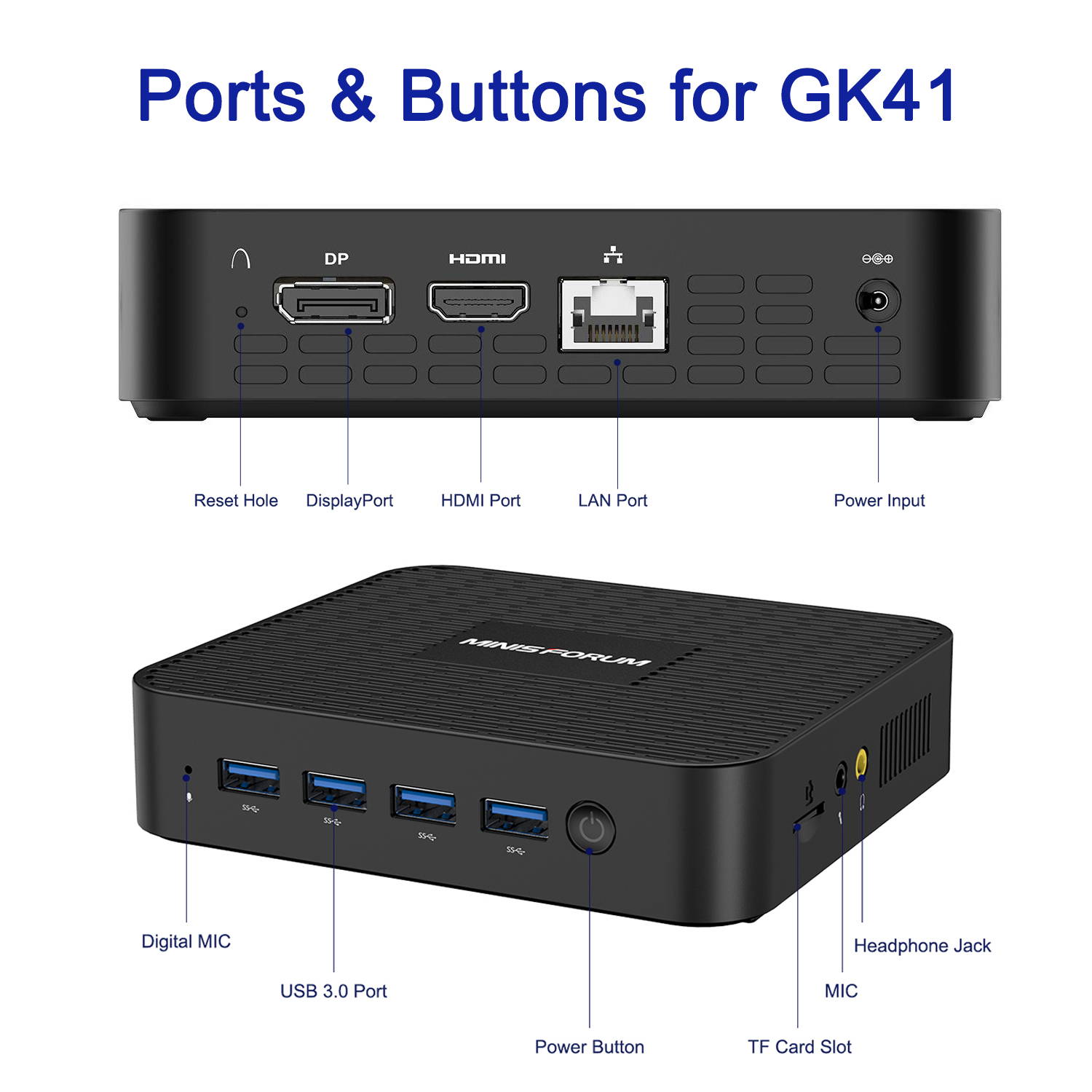 Minisforum GK41 Mini PC Intel Celeron J4125 processor