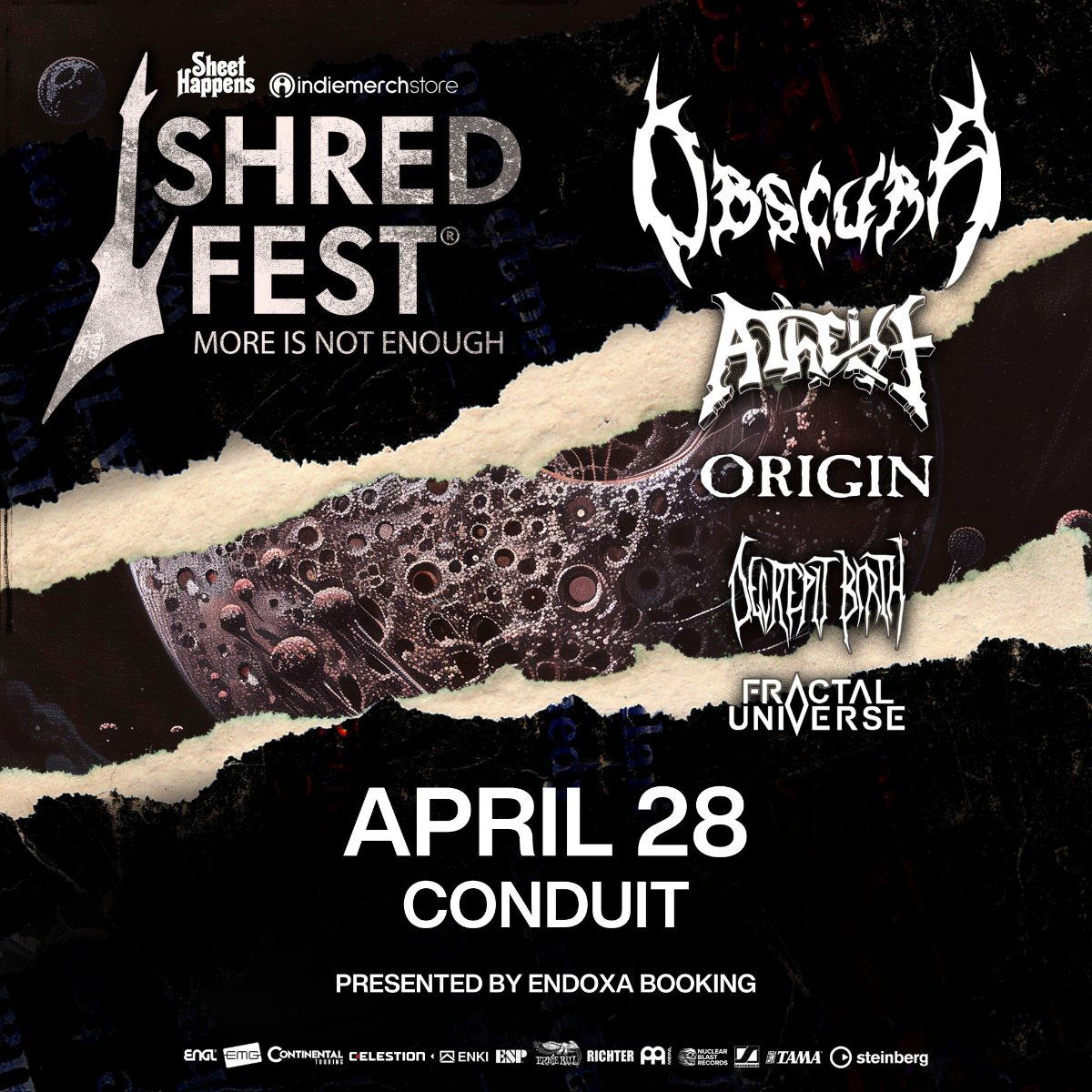 Shred Fest 2025 w/ Obscura, Atheist, Origin, Decreipt Birth, and