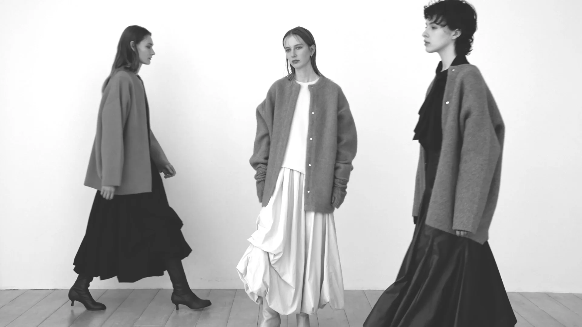 BASIC CN RACCOON MIX W CARDIGAN｜ノーカラージャケット | ELENDEEK