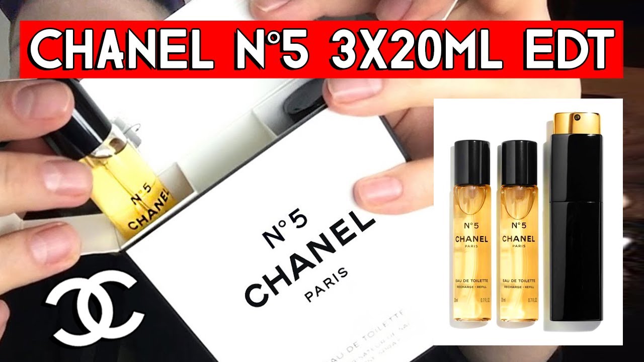 Chanel No5 Eau de Toilette 3 X 20ml Perfume Unboxing and Review