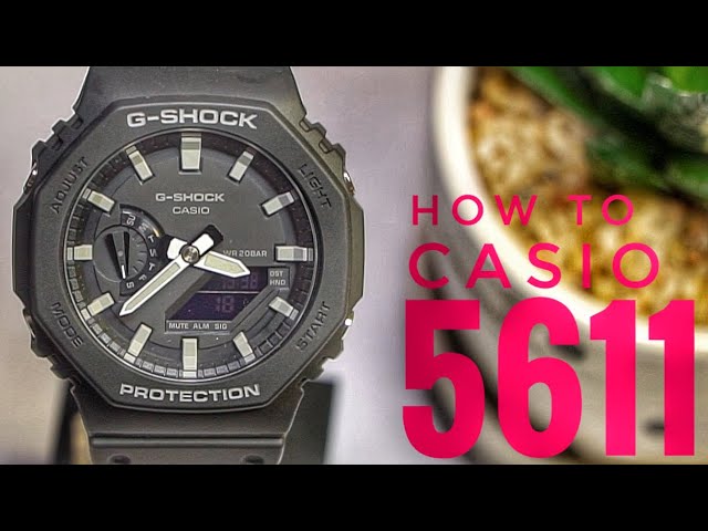 Casio 5611 Module | G-Shock GA-2100 series watch time set-up