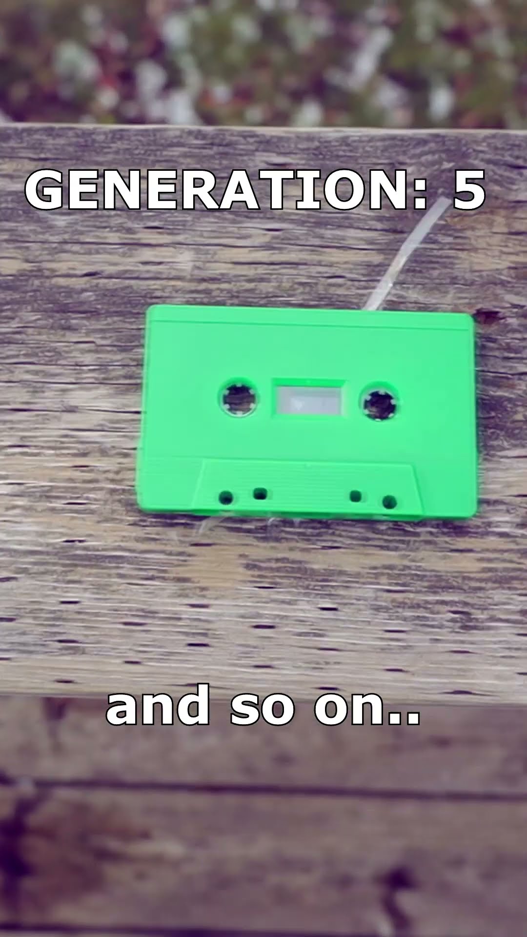 EXTREME example of cassette tape 