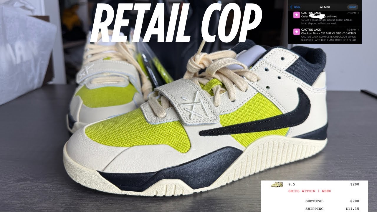 I Just Hit For Retail! Travis Scott Jumpman Jack TR Bright Cactus