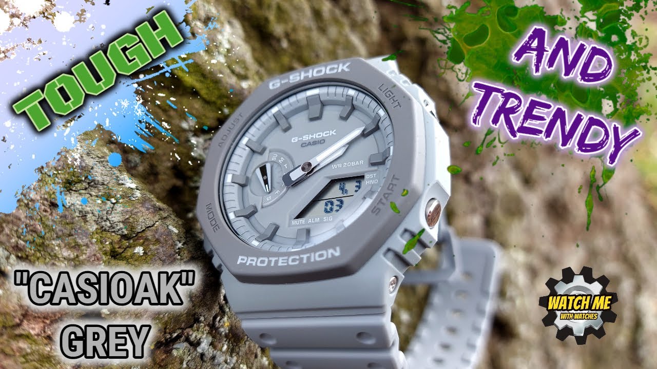 The Casio G-Shock GA-2110ET-8AER “casioak” in Grey. - YouTube