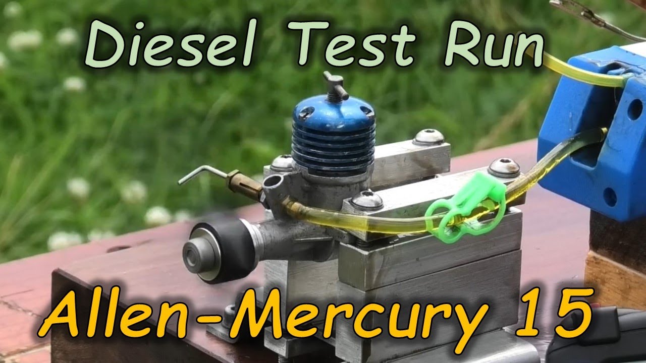 Allen Mercury 15 - 1950's English made 1.5cc Diesel Engine - Run