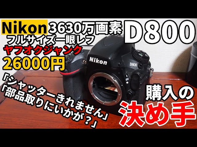 ジャンクカメラ NIKON D800「シャッター切れない」購入の決め手