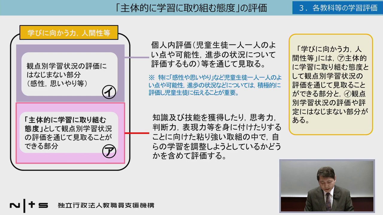 学習指導要領に対応した学習評価（小・中学校編）（講師： 文部科学省