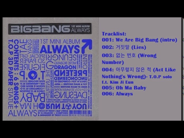 Full Album] 빅뱅 (Big Bang)- Always Mini Album - YouTube