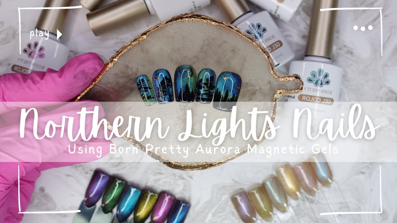 Born Pretty Aurora Magnetic Gels - Northern Lights Design - YouTube