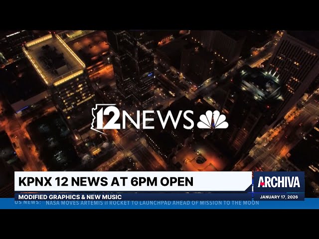 KPNX 12 News at 6PM Open - Modified Graphics & New Music | January