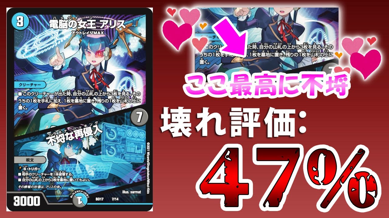 デュエマ】新カード《電脳の女王アリス／不埒な再侵入》が最高な件
