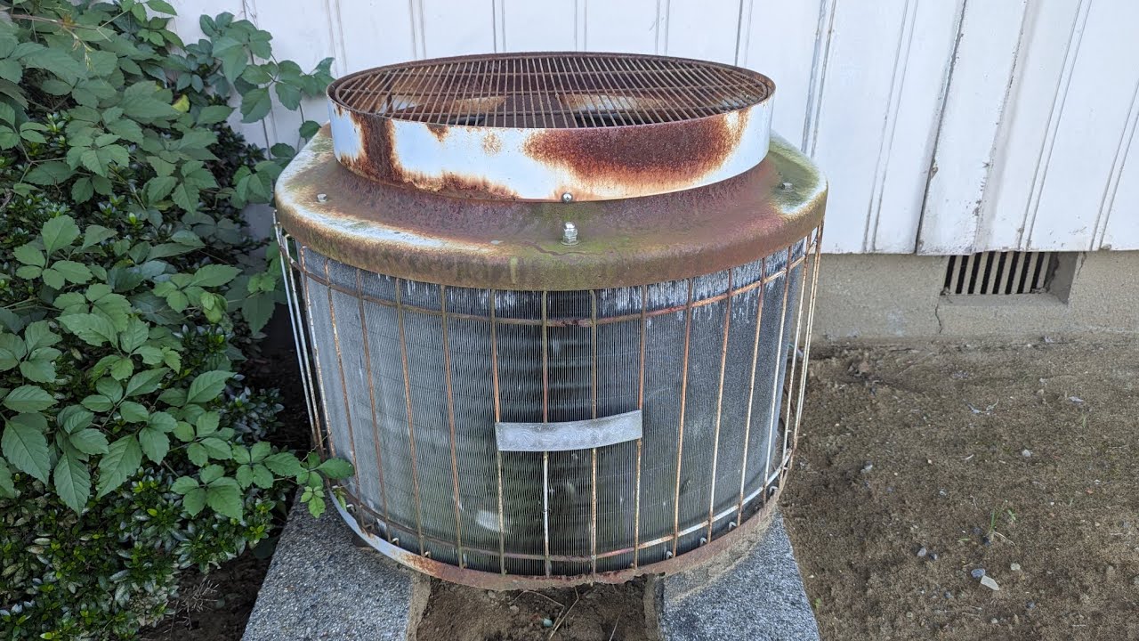 レトロ】三洋電機 古いエアコン室外機 詳細不明 - YouTube