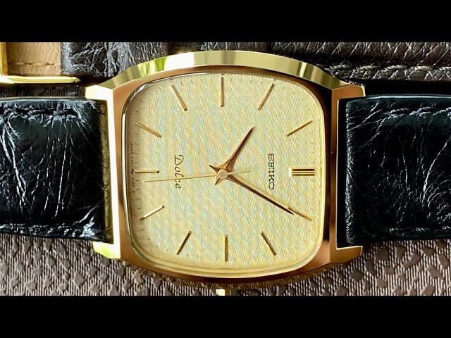 Vintage February 1990 Seiko Quartz Dolce 7741-5100 Waffle Dial