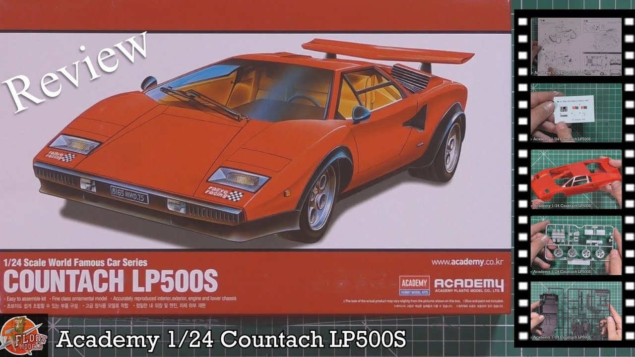 Academy 1/24 Countach LP500S review - YouTube