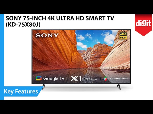 Sony Bravia 75 inch 4K Ultra HD Smart TV KD 75X80J Key Features