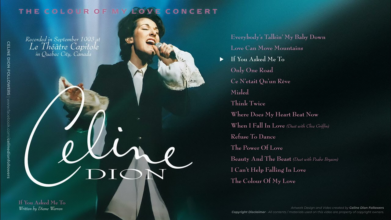 Celine Dion The Colour Of My Love Concert - YouTube